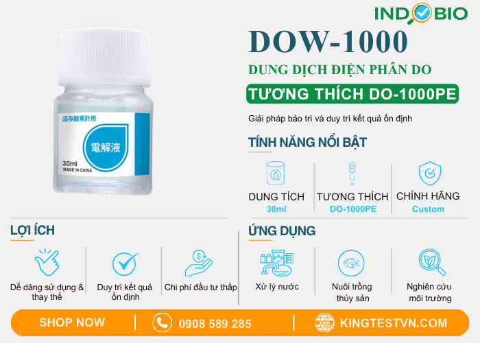 chi tiết dung dịch điện phân DO Custom DOW-1000